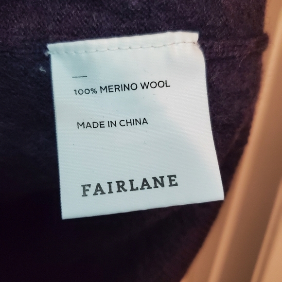 Fairlane Men's Sweater 100% Merino Wool V Neck long Sleeve Size XL - Picture 8 of 8